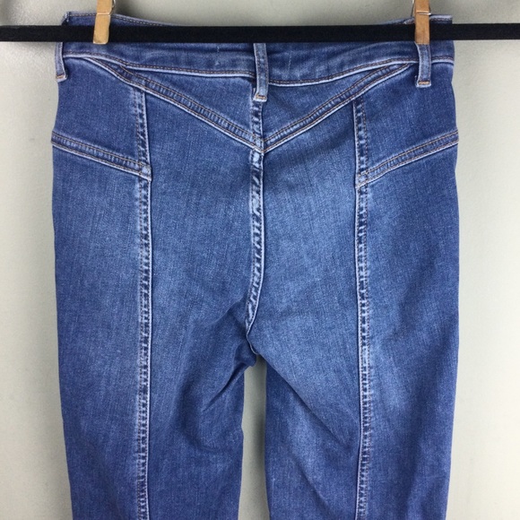 NWOT Free People Riley Seamed Daybreak Wash Mid-Rise Ankle Skinny Jeans Size 24 - Picture 8 of 12